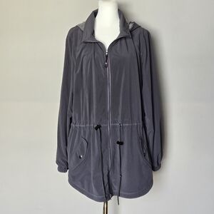 J Jill Fit Lightweight Gray Anorak Jacket Size L